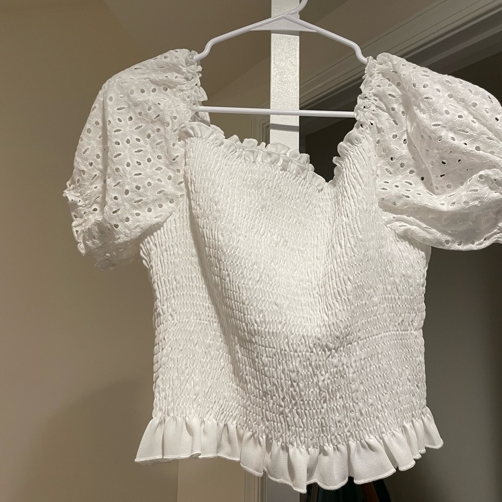 White crop top